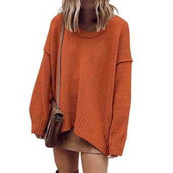 Women's Oversized Batwing Knit Pullover