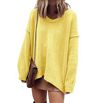Women's Oversized Batwing Knit Pullover