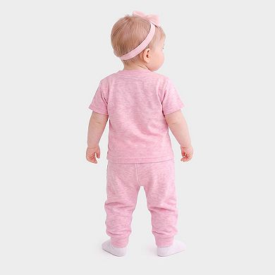 SmileyWorld Flower Smiley Face - Infant Jogger Pant Crew Set