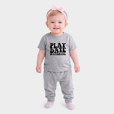 Play Date Material - Infant Jogger Pant Crew Set