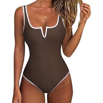 Tummy Control Push Up High Cut Backless Bathing Suit