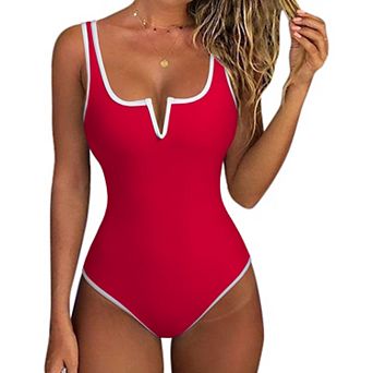 Tummy Control Push Up High Cut Backless Bathing Suit