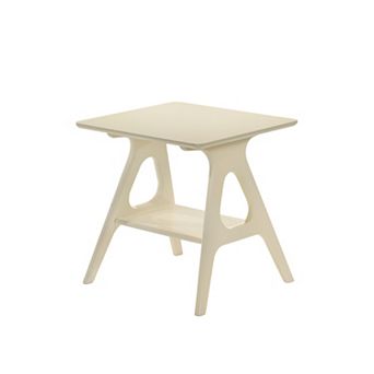Arona Mid-Century Modern Wood Shelf End Table