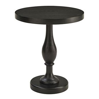 Solmere 22" Round Wood Pedestal End Table