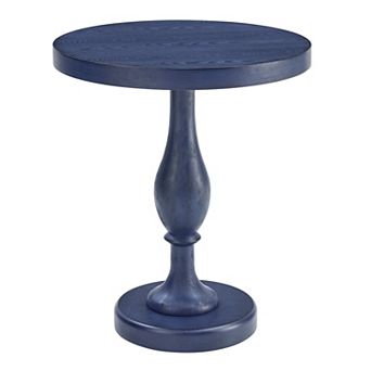 Solmere 22" Round Wood Pedestal End Table