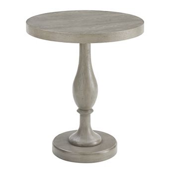Solmere 22" Round Wood Pedestal End Table
