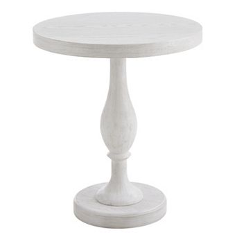 Solmere 22" Round Wood Pedestal End Table