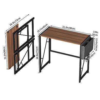 31.5" Home Office Desks with Storage Bag and Hook