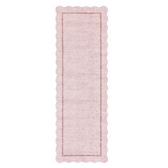 Modern Scalloped Washable Area Rug for Living Room Non-Slip Stain-Resistant Carpet for Bedroom
