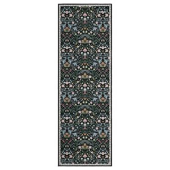 Vintage Butterfly Floral Machine Washable Area Rug Low-Pile Soft Carpet for Bedroom Living Room