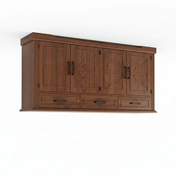 66" Modern Farmhouse Embossed Sideboard 3-Drawer & 4-Door Storage Buffet Cabinet