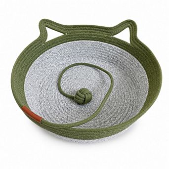 Cat Ear Cotton Rope Cat Bed, Indoor Cat Scratcher Bed, Durable Cat Basket, Cozy Cat Nest, Cat Bed