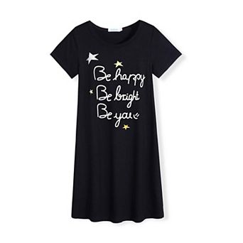 Arshiner Girls Nightgowns Summer Soft Cute Cartoon Print Pajama Sleep Dress For Kids
