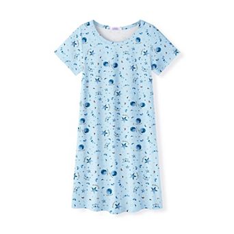 Arshiner Girls Nightgowns Summer Soft Cute Cartoon Print Pajama Sleep Dress For Kids