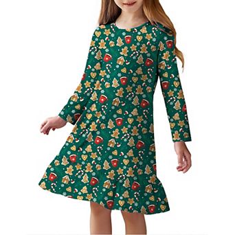 Arshiner Girls Sleepwear Long Sleeve Cute Nightgown Nightie Pajama Dress