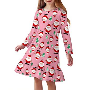 Arshiner Girls Sleepwear Long Sleeve Cute Nightgown Nightie Pajama Dress