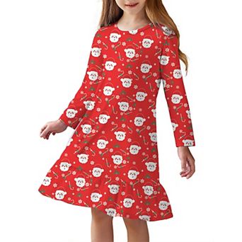 Arshiner Girls Sleepwear Long Sleeve Cute Nightgown Nightie Pajama Dress