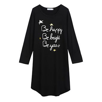 Arshiner Girls Nightgowns Long Sleeve Print Pajamas Nightdress For Kids Soft Sleep Wear Nighties