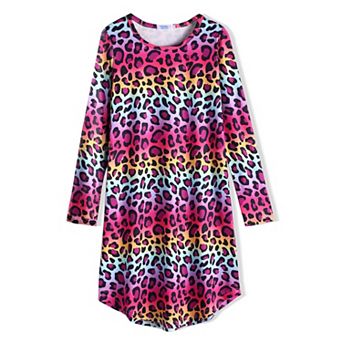 Arshiner Girls Nightgowns Long Sleeve Print Pajamas Nightdress For Kids Soft Sleep Wear Nighties