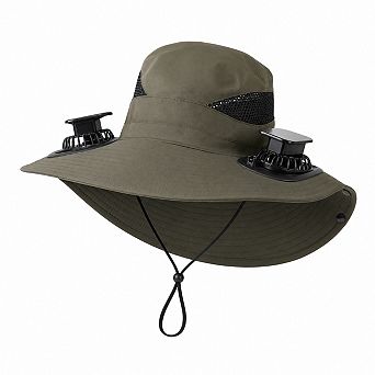 Wide Brim Solar Fan Sun Hat 2 in 1 Hands Free Cooling Sun Protection