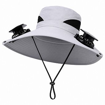 Wide Brim Solar Fan Sun Hat 2 in 1 Hands Free Cooling Sun Protection