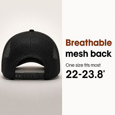 Mens Structured Mesh Trucker Baseball Cap Adjustable Sun Protection