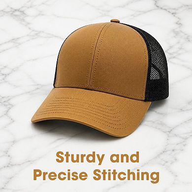 Mens Structured Mesh Trucker Baseball Cap Adjustable Sun Protection