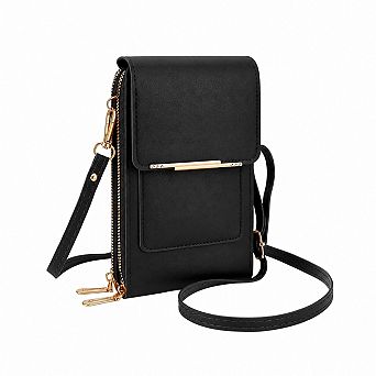 PU Leather RFID Blocking Crossbody Phone Purse Touchscreen Wallet