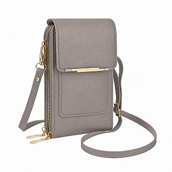 PU Leather RFID Blocking Crossbody Phone Purse Touchscreen Wallet