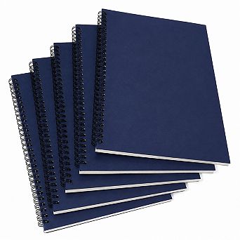 Soft Cover Lined Spiral Journals 5 Pack 80g Acid Free Paper 120 Pages