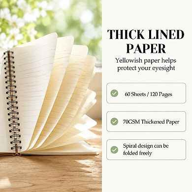 24 Pack A5 Spiral Lined Notebooks Bulk Travel School Office Writing Supplies