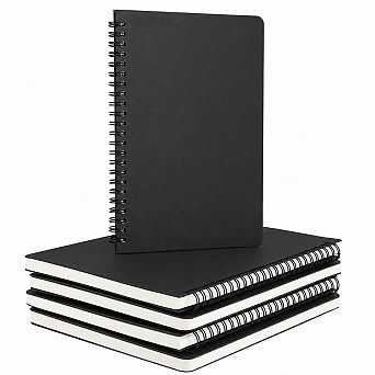 A5 Spiral Notebook 6 Pack Hardcover Lined Journal 120 Pages Thick Paper Travel Writing Notepad