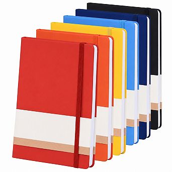 A5 PU Leather Lined Journal Notebook 200 Pages Lay Flat Multi Color For Work Travel College