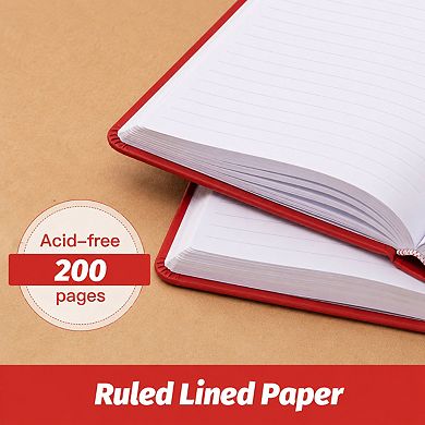 A5 PU Leather Lined Journal Notebook 200 Pages Lay Flat Multi Color For Work Travel College