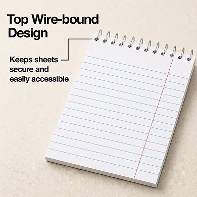 Steno Notepads 12 Pack Gregg Ruled Top Wirebound 80 Sheets 6x9