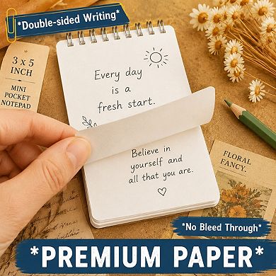 Small Spiral Pocket Notebooks Bulk 40 Packs Lined Memo Pads Assorted Colors