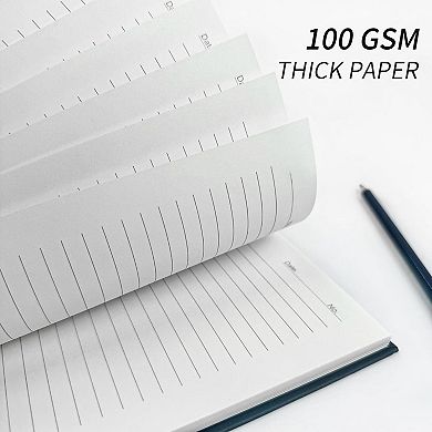Hardcover Spiral Notebooks 4 Pack 7mm College Ruled 100gsm Thick Paper 160 Pages Per Notebook