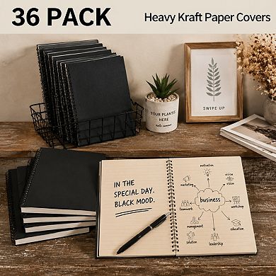 36 Pack Spiral Notebooks Bulk A5 Lined Paper Journal For School Office Home