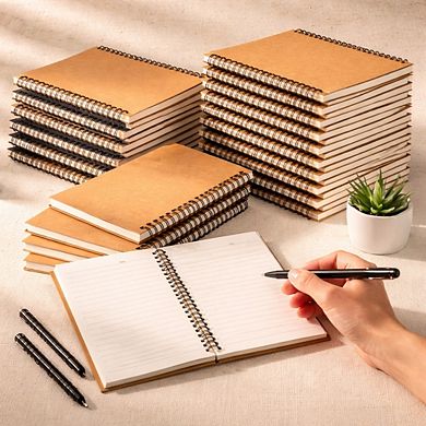 24 Pack A5 Bulk Spiral Notebooks Hardcover Lined Journal For School Office Travel