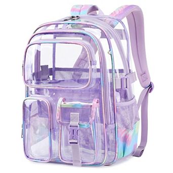 Heavy Duty Clear Backpack Stadium Approved Large Capacity Travel School Work Bag