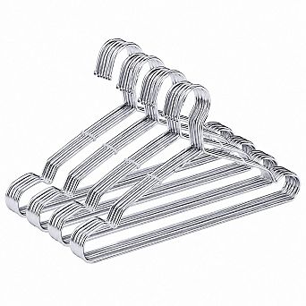 40 Pack Heavy Duty Stainless Steel Hangers 15lb Capacity Rustproof Notched Closet Hangers