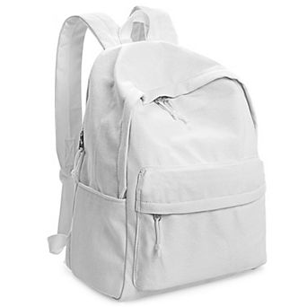 DIY Canvas Backpack Adjustable Strap Multi Pocket Casual Daypack