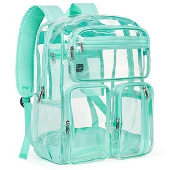 Heavy Duty Clear Backpack See Through Bookbag For School Work Travel Festival