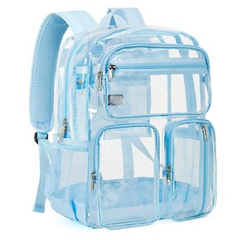 Heavy Duty Clear Backpack See Through Bookbag For School Work Travel Festival