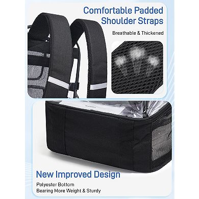 Heavy Duty Clear TPU Backpack with 360 Reflective Strips for School Work Travel