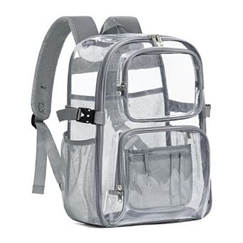 Heavy Duty Clear TPU Backpack with 360 Reflective Strips for School Work Travel