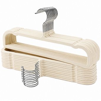 20 Pack Heavy Duty Felt Pant Hangers Space Saving Closet Storage Organizer