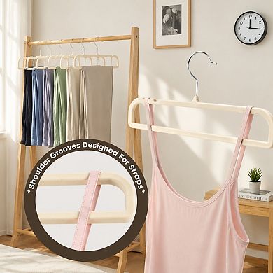 20 Pack Heavy Duty Felt Pant Hangers Space Saving Closet Storage Organizer