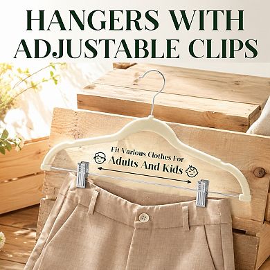 24 Pack Ultra Thin Non Slip Space Saving Skirt Pants Hangers