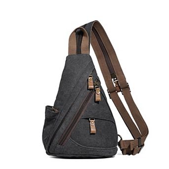 Canvas Sling Bag Crossbody Purse Anti Theft Lightweight Casual Daypack